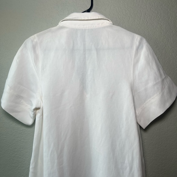 CO Collection Women’s Collared Short Sleeve Maxi-Dress White Size Small, Pockets - Picture 6 of 13